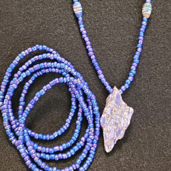 6-PIECE BEADED NECKLACE & BRACELET SET. - Picture 3 of 8